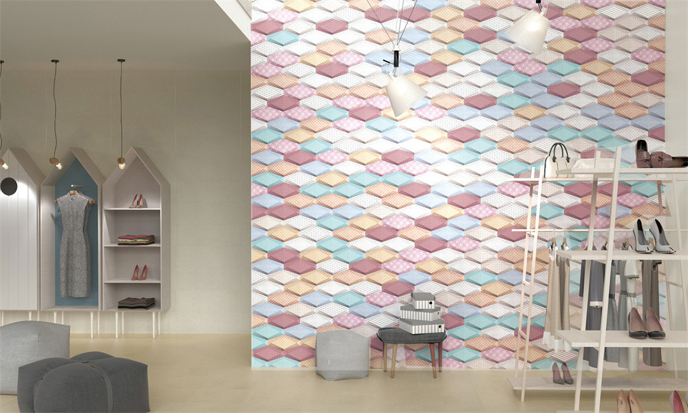 Colorful Bevelled Bread Wall Tiles 10x20cm AAA Grade Subway Tiles For Dining Room