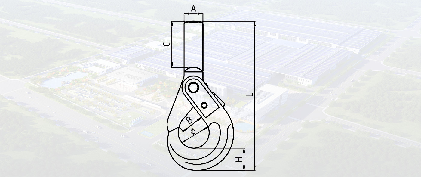SLR657-G80 SHANK SELF LOCKING HOOK