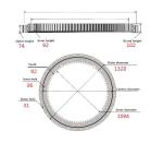 JCB200 JS210 JCB220 JS235 Excavator Spare Parts Swing Bearing JRB0017 Gear Ring