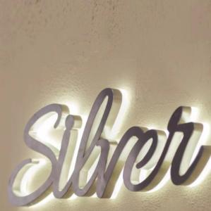 China Custom LED backlit monogram acrylic stainless steel monogram wholesale