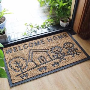 China Home Coir Entrance Matting Embroidered Pattern Corrosion Resistance wholesale