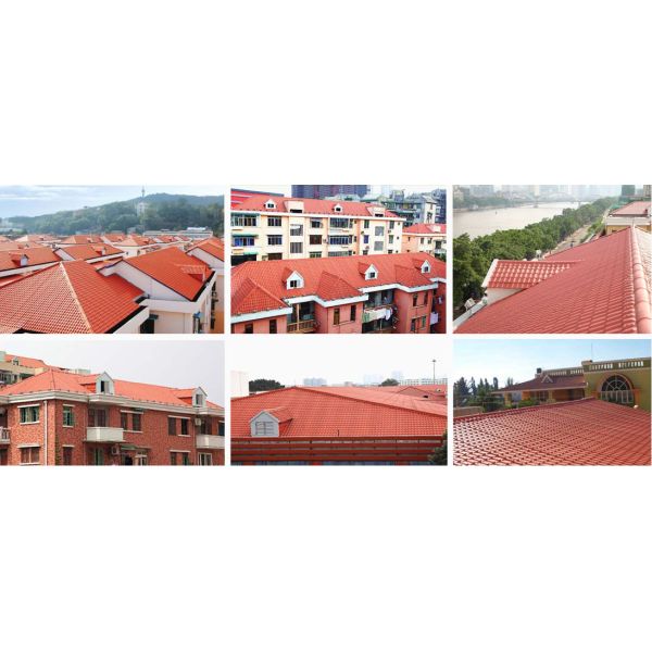 Customized ASA Synthetic Resin Tile UV Resistant Lightweight Roofing Tiles