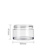 Heavy Wall Crystal PET Plastic Jars 50ml Cosmetic Jars For Facial Mask