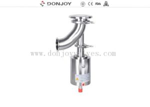 China DONJOY DN100 Sanitary pneumatic elbow tank bottom valve wholesale