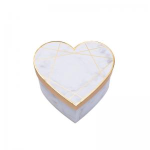 China Heart Shape Marbling Cardboard Paper Gift Box Valentine