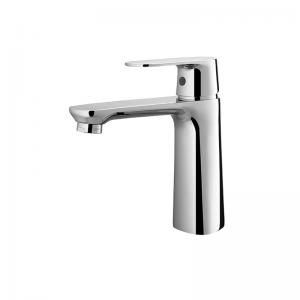 China Basin Faucets Washroom Counter Mounted Brass Tap Single Lever Washroom Basin Faucets Mixer on sale