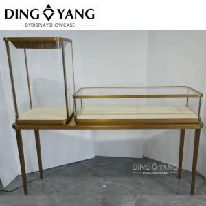 China Custom Made Metal Glass Elegant Modern Jewelry Showcase No Installation And Can Be Used Directly wholesale