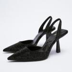 Rhinestones Women Blue Stiletto Heels For Party Cocktail Wedding