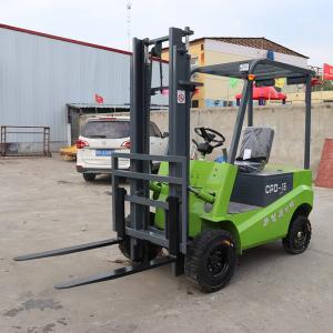 China Narrow Aisle Fingertip 3 Wheel 2000kg Electric Forklift with Dual Front Solid Tires Fully Electric Forklift wholesale