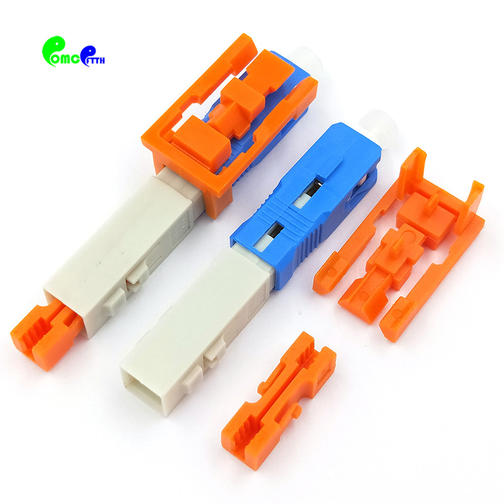 SC UPC SC APC Fiber Optic Connector Single Mode For FTTH Drop Cable