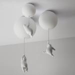 Modern LED Ceiling Lights Warm Cartoon Bear Ceiling lamp for Kids Rooms(WH-MA