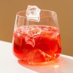 485ml Etched Glass Drinking Cups 16oz Hand Blown Crystal Rock Drinking Glasses