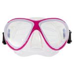 Kids Freediving Pink Dive Mask Low Volume Tempered Glass Lens