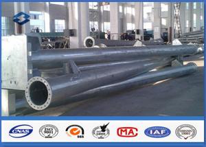 China Round Hot dip Galvanized Steel Tubular Pole ASTM A123 Standard flange mode wholesale