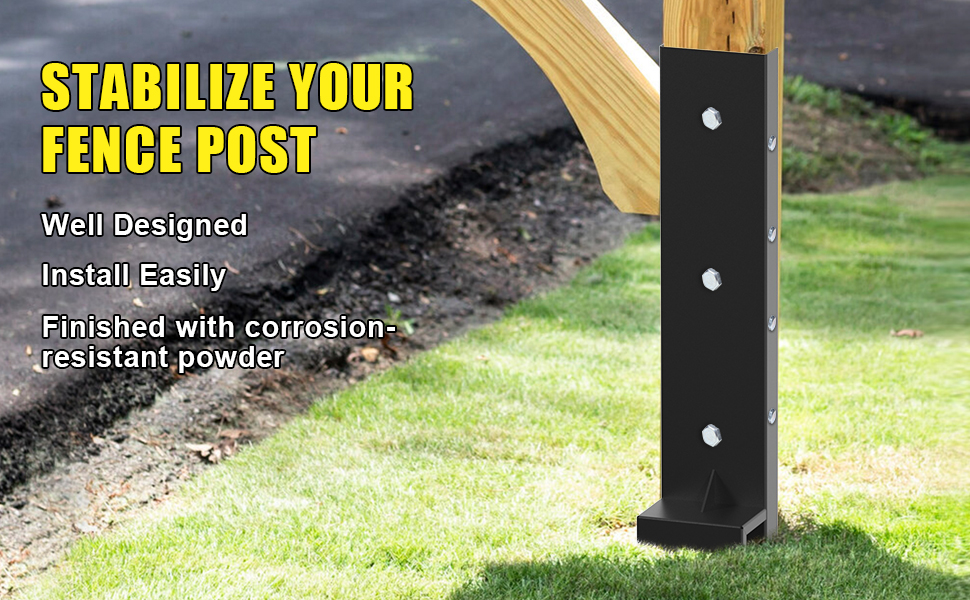 Fence Post Anchor Ground Spike for Repairing Broken Wooden Fence Post Repair