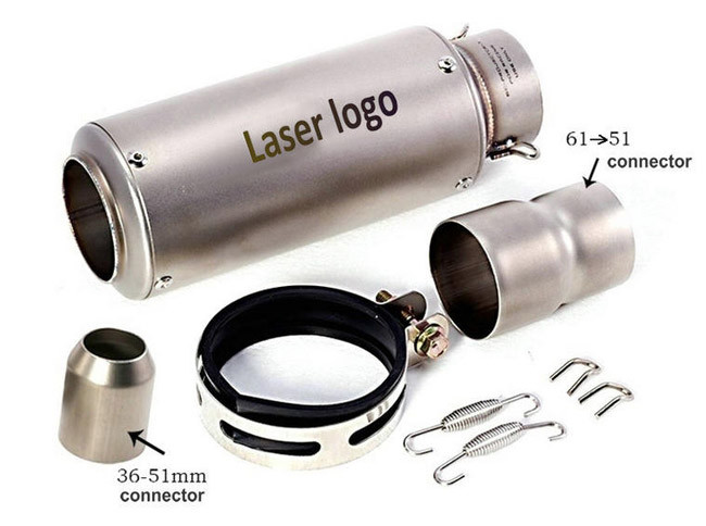 Motocross universal motorcycle muffler 51 - 61mm Carbon Fiber Exhaust Pipes