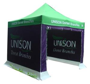 China Anti UV 4X4 Marquee Canopy Tent CMYK Heat Transfer Printing With Wall wholesale