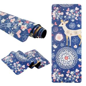 China Color Printing Suede Anti-Slip Yoga Mat, Gymnastics Mats, Microfiber mats for Hot Yoga Pilate, Suede mat manufacture wholesale