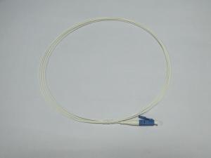 China RoHS,ISO White cable LC SM Fiber Optic Pigtail with heat shrinkable tube wholesale