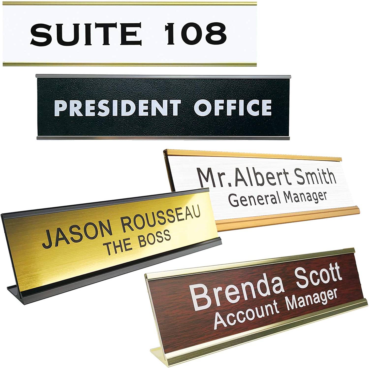 L Shape Tabletop Name Plate Holder