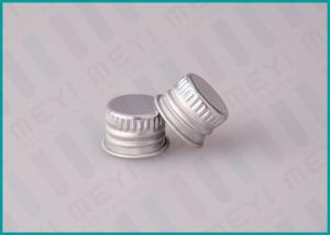 China 13mm Silver Aluminum Screw Caps , Customized Metal Screw Caps For Glass Bottles wholesale