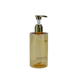China PP Material Plastic Bottle Pump Lotion Dispenser with UV Coating and Matt Gold Collar wholesale