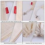 BSCI GOTS Organic Cotton Drawstring Bags Mesh SMETA For Fruit Vegetable