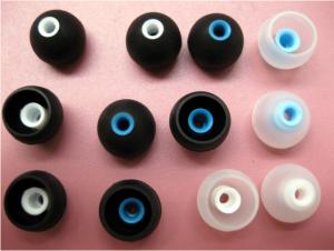 China Dirt Resistant Black Earphone Rubber Caps Covers For Hearing Protection wholesale