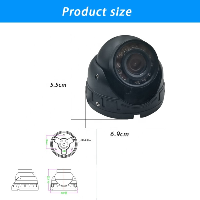 HP 1080P Car Camera Camera Voitures Car Black Box WIFI 360 Degree Fisheye