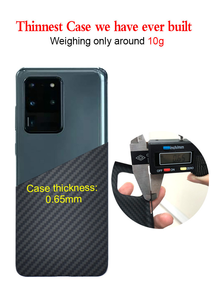 Aramid Carbon Fiber Samsung S20 Ultra Protective Case Cover