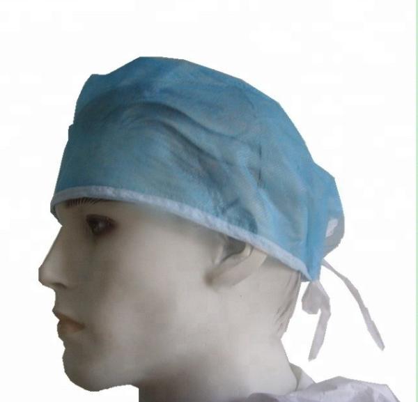 Pp / Sms Material Disposable Head Cap Hospital Head Cover ISO13485 / FDA