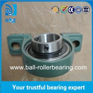 China Green 40mm Pillow Block Bearing Low Friction Chrome Steel With Cast Iron Housing wholesale