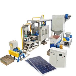 China High Recovery Solar Panels Recycling Line 500KG/H For Recycling Metal Glass Plastic wholesale