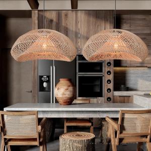 China Creative Nest Rattan Lamp Chinese Style Wicker Pendant Lights Restaurant Dining Room Lustre(WH-WP-67) wholesale