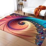 Non Skid 3D Printed Rugs 100*120cm Living Spaces Area Rugs