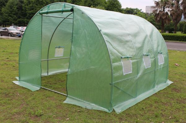 New Design iron double door arch greenhouse，garden balcony vegetable insulation