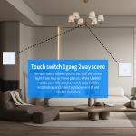 UBARO EU/UK Dual Touch Switch White Tempered Glass Panel Input 220V 1Gang 2Way