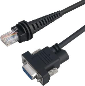 China RS232 Serial Spiral Barcode Scanner Cables Retractable For Honeywell wholesale