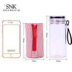 Zipper Closure Canvas 70*130mm Water Bottle Sleeve