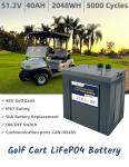 5000 Cycles High Power Fast Charging Lithium Ion Battery 48V40Ah For Golfcart