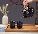 Kung Fu Tea Cup Set Porcelain Gongfu Tea Set 6.7oz With Bamboo Tray