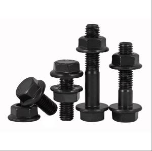 China Black Oxide Zinc Plated Metal Steel Hex Flange Bolt With Flange Nuts B7 B7M DIN6921 wholesale