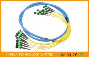 China Yellow 3D Tested 96 Fiber MTP MPO Cable , Fiber Optic Cable Assemblies wholesale