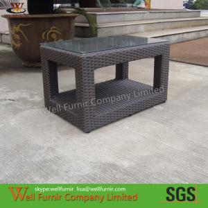 China Modern Wicker Dining Tables With Glass Desktop, Outdoor dinning Sets on sale