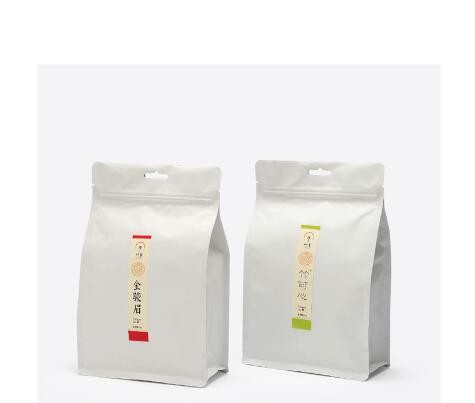 Stand up k Pouch/Brown Kraft Paper Bag with Handle Clear Window and Zipper for Cafe
