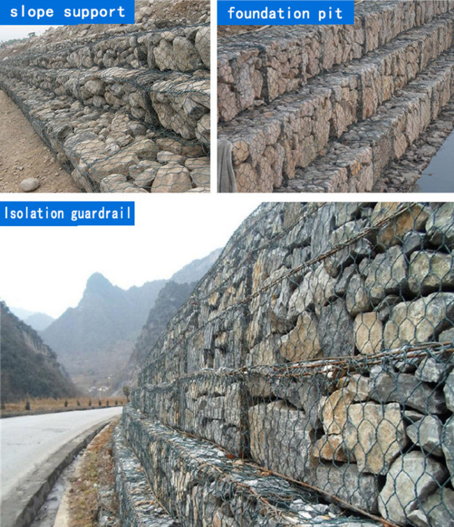 2.4mm To 3.9mm Galfan Gabion Baskets Hot Dipped Galvanized For Slope Construction