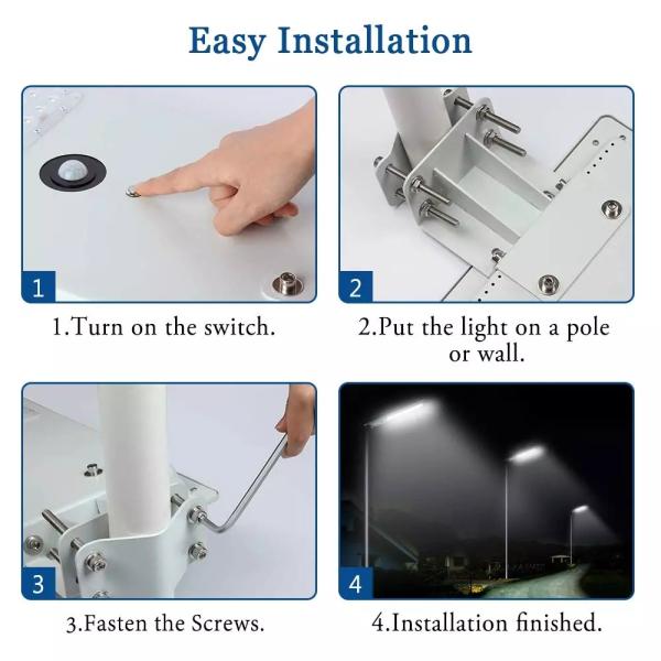 Outdoor Motion Sensor 40W 50000h LED Solar Street Light
