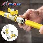 3/4 Inch Brass Pex Press Fittings For Water / Gas Pipes Shower Hose