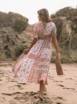 A-line Spring Evening Dress with Long Sleeve for Women Turtleneck Dress
