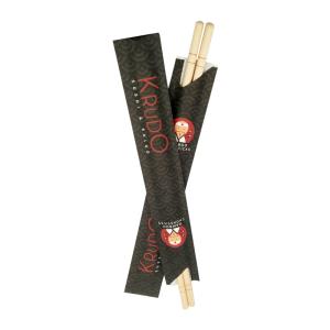 China Reproducible Tough Texture Round Bamboo Chopsticks Utensils Custom Printed Logo wholesale